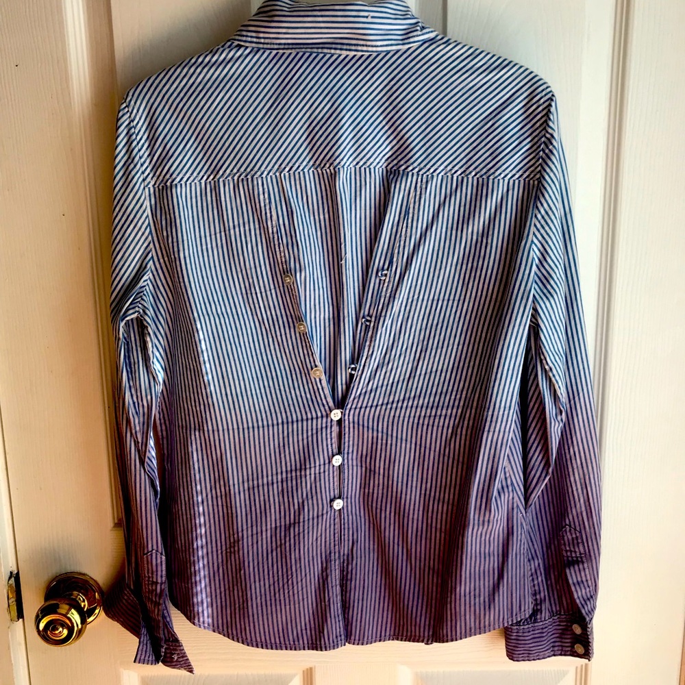 Gianni Bini striped button down blouse